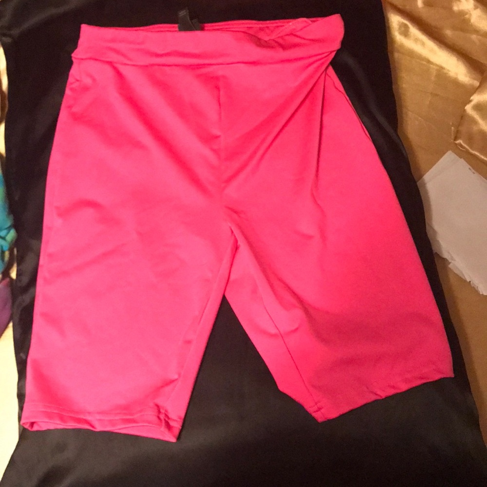 Pink biker shorts